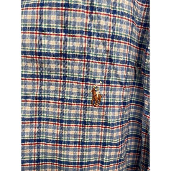 Ralph Lauren Men’s Button Up Shirt Long Sleeve XXL Slim Fit Stretch Oxford Blue - Picture 4 of 8